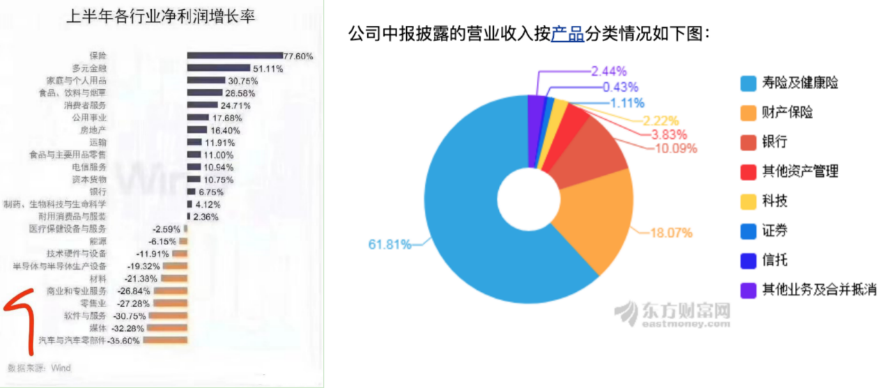 上半年利润率、平安上半年业务收入对比